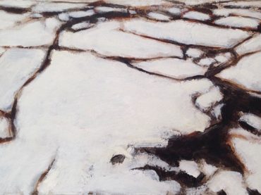 “Waterlines (invierno)”, acrylics on paper/panel, 20 x 30 cm, 2019