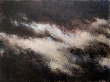 “Cloudscape”, acrylic on paper/panel, 25 x 35 cm, 2021